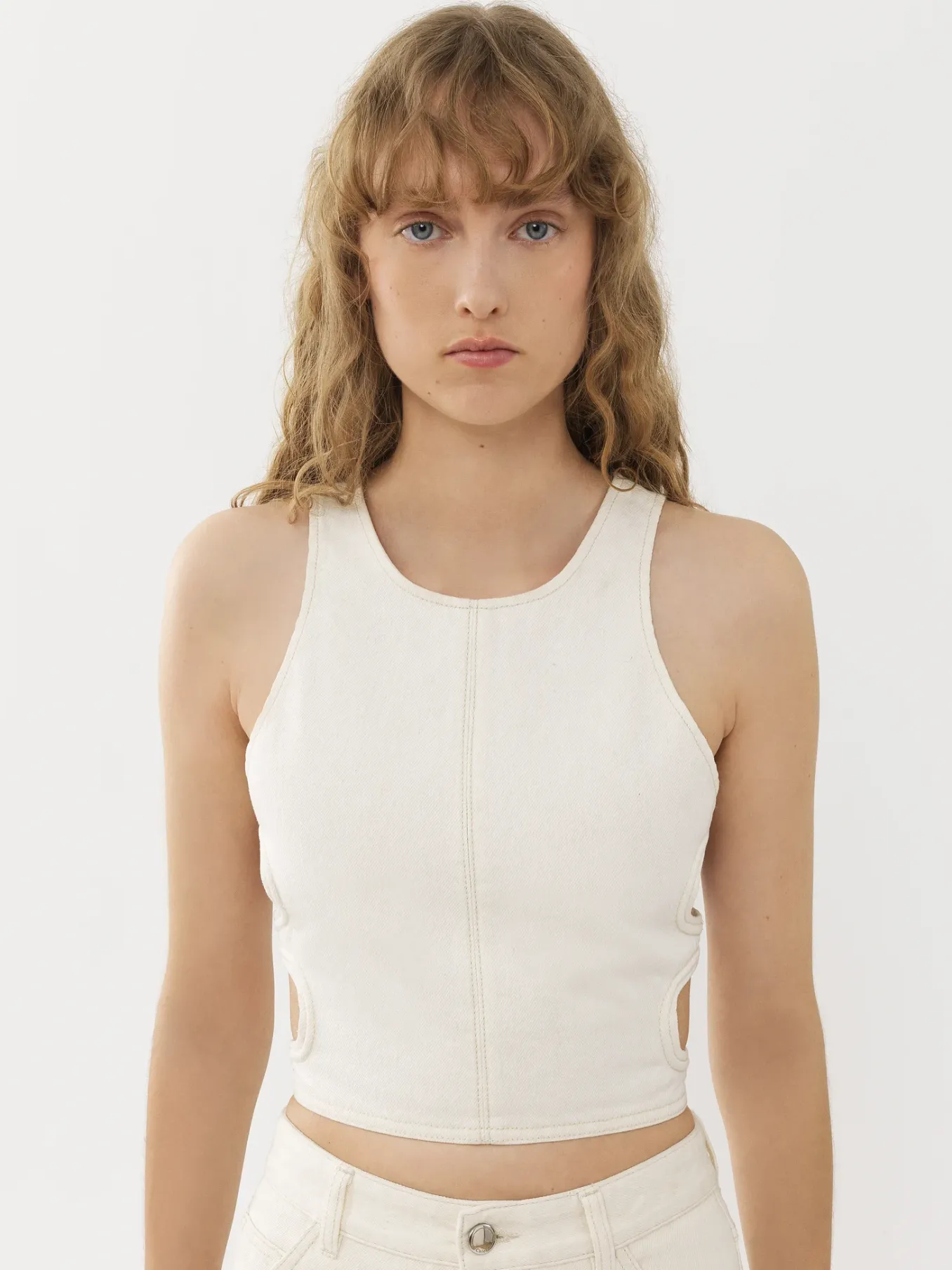Tops Et Blouses-Chloé Top Court Sans Manches Iconic Milk