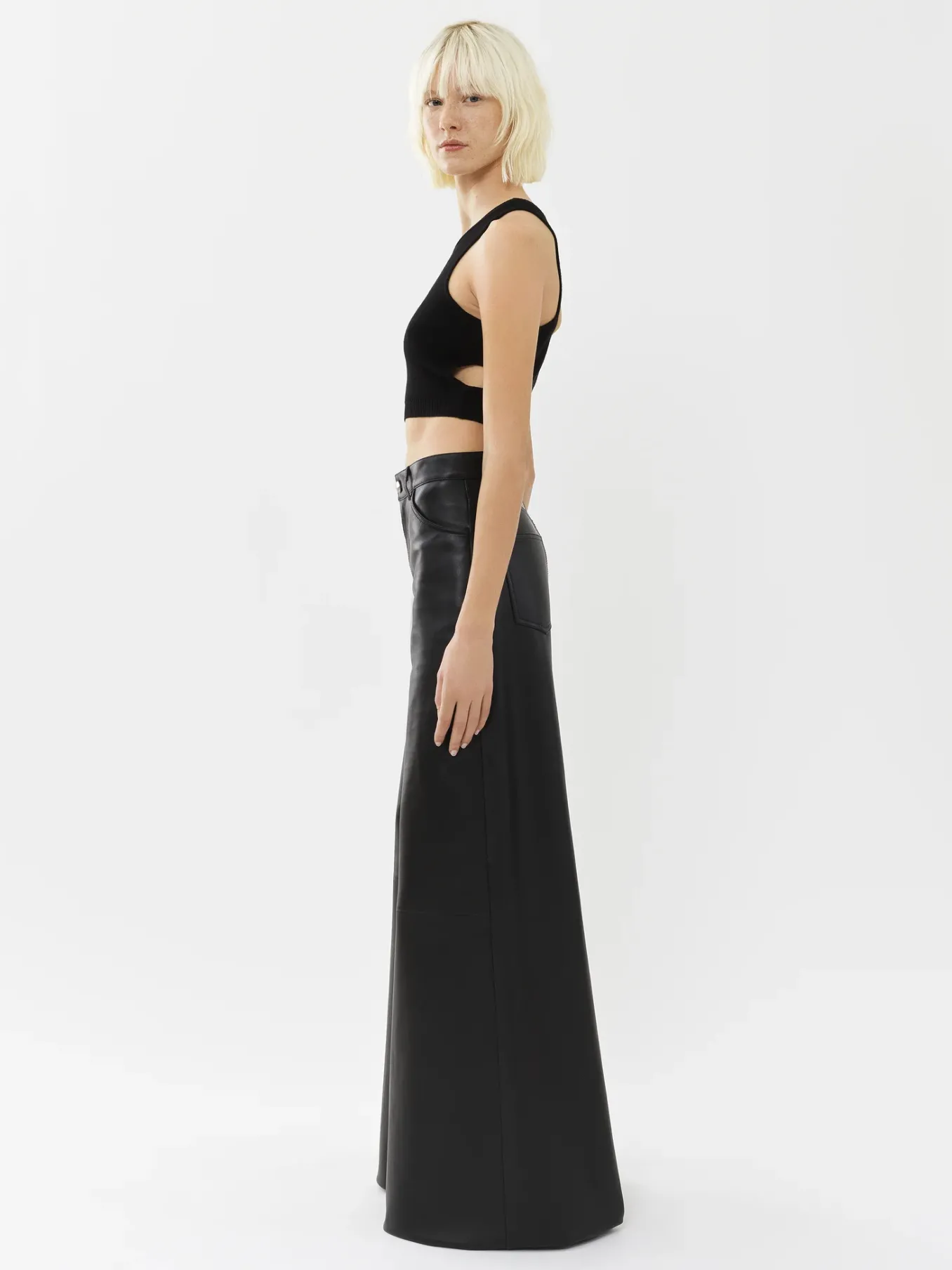 Tops Et Blouses-Chloé Top Court Sans Manches Noir
