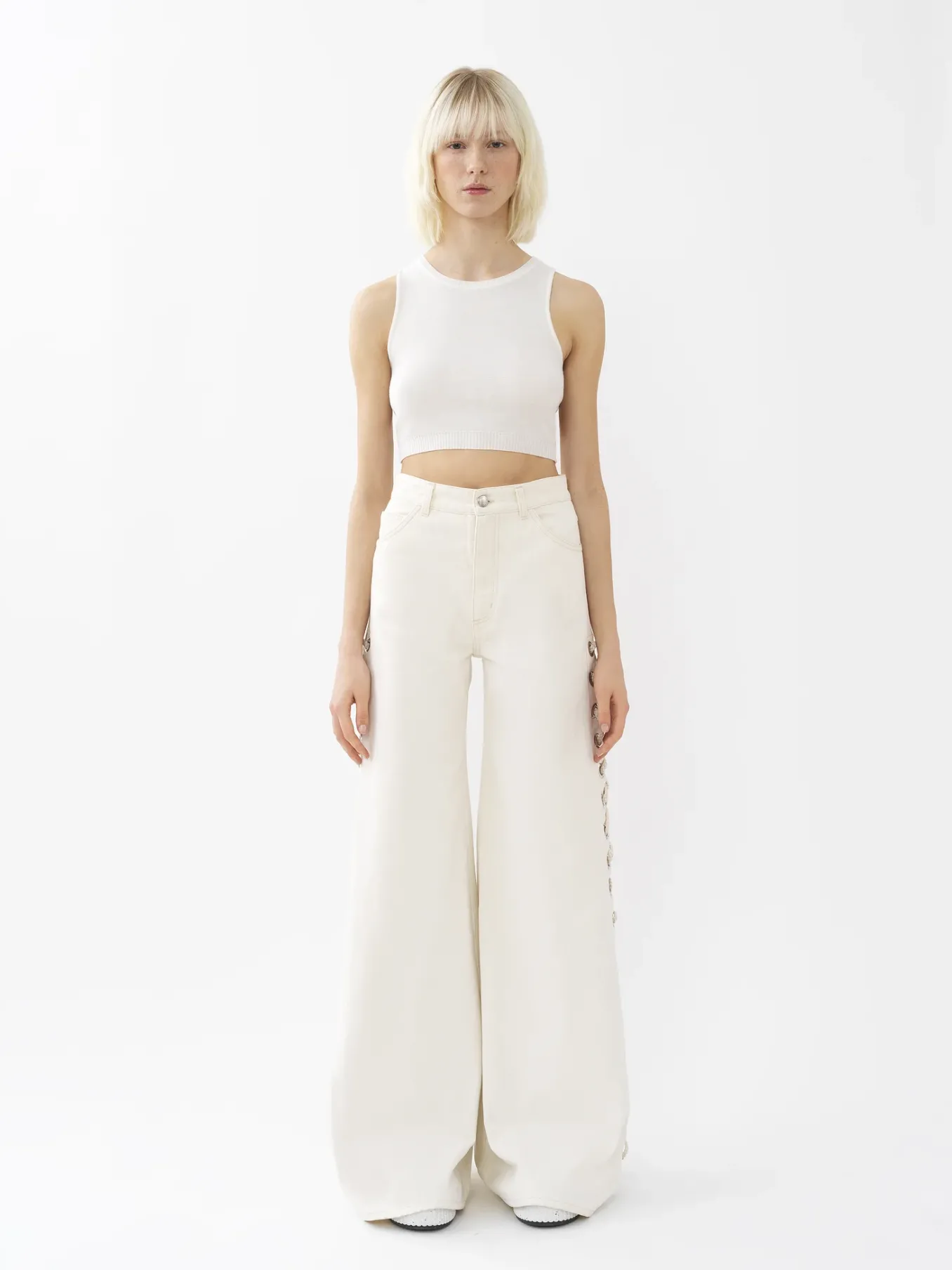 Tops Et Blouses-Chloé Top Court Sans Manches Iconic Milk
