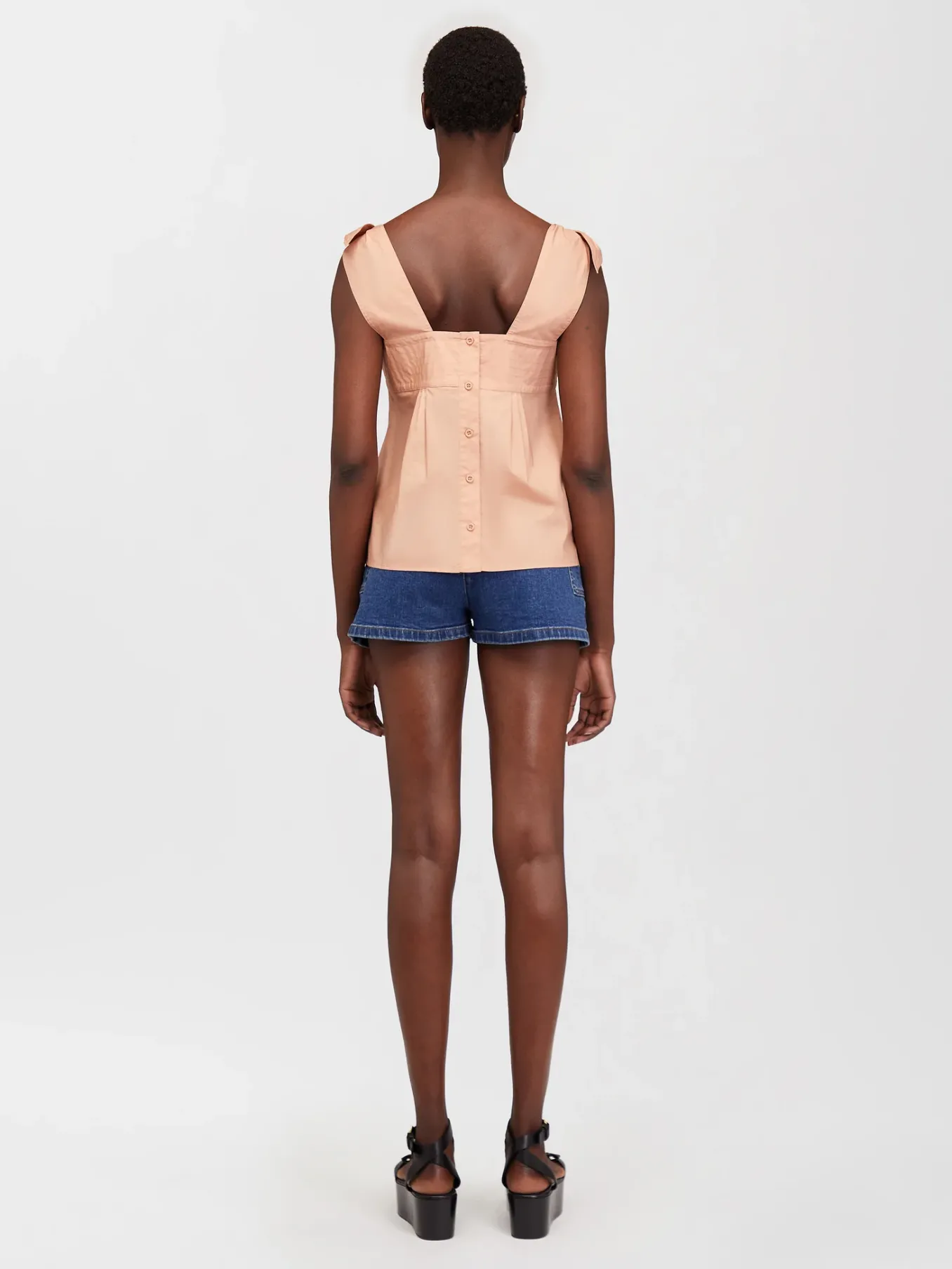 Vêtements-Chloé Top D'Ete Bretelles Nouees Dusty Coral