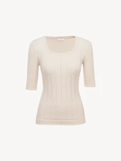 Vêtements-Chloé Top Encolure Degagee Natural Pink