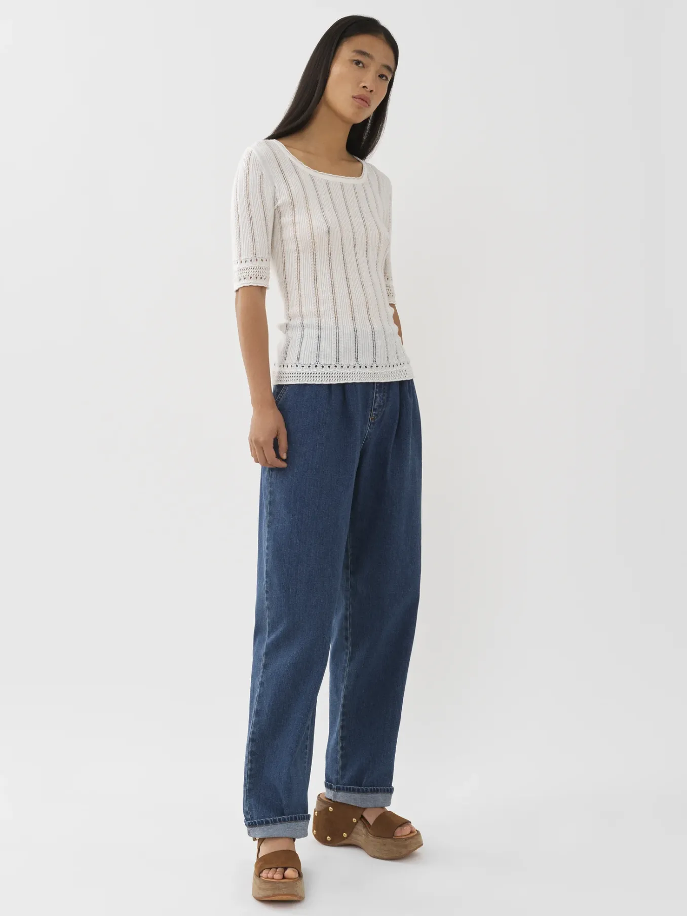 Vêtements-Chloé Top Encolure Degagee Cloudy White