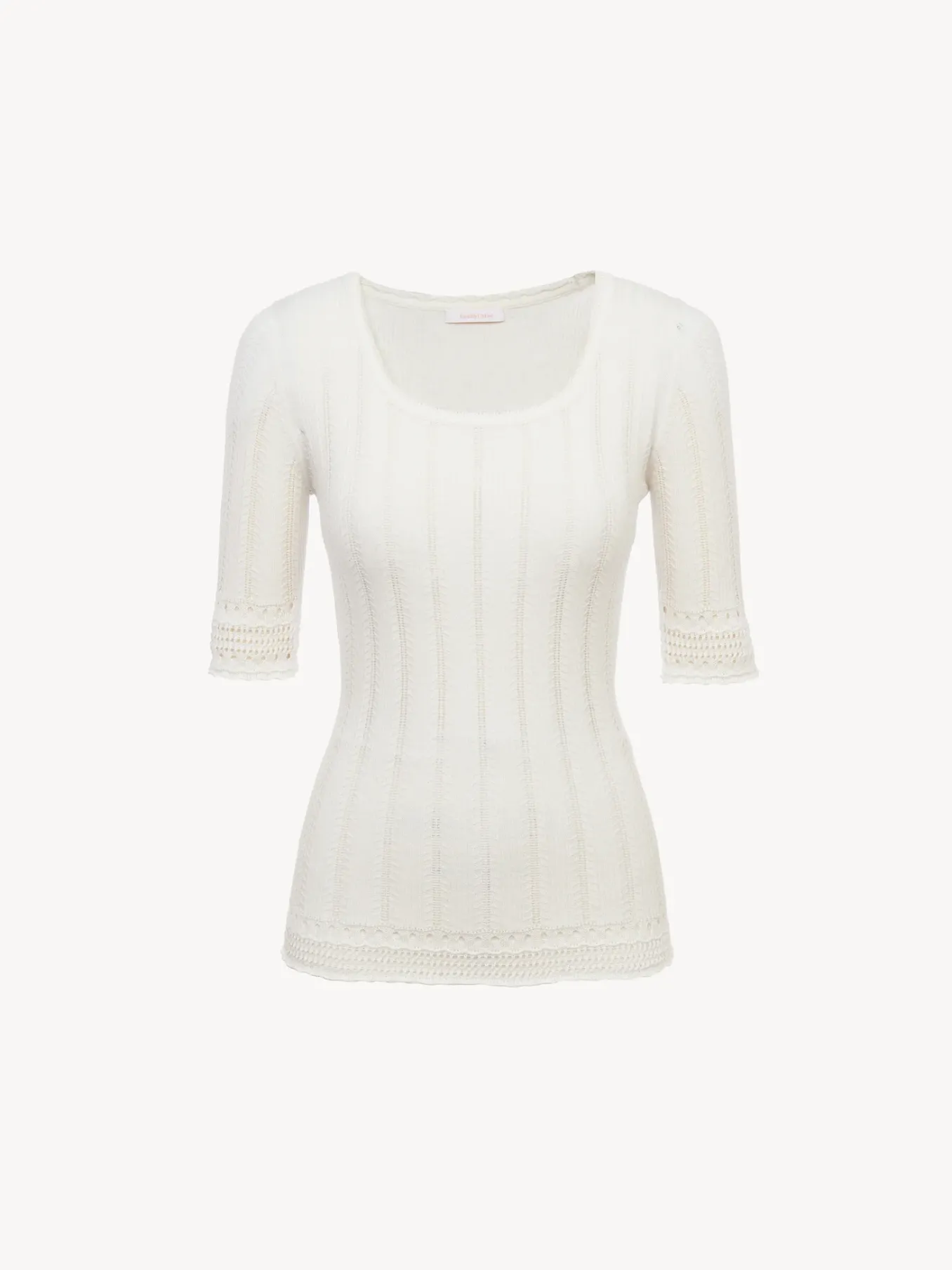 Vêtements-Chloé Top Encolure Degagee Cloudy White