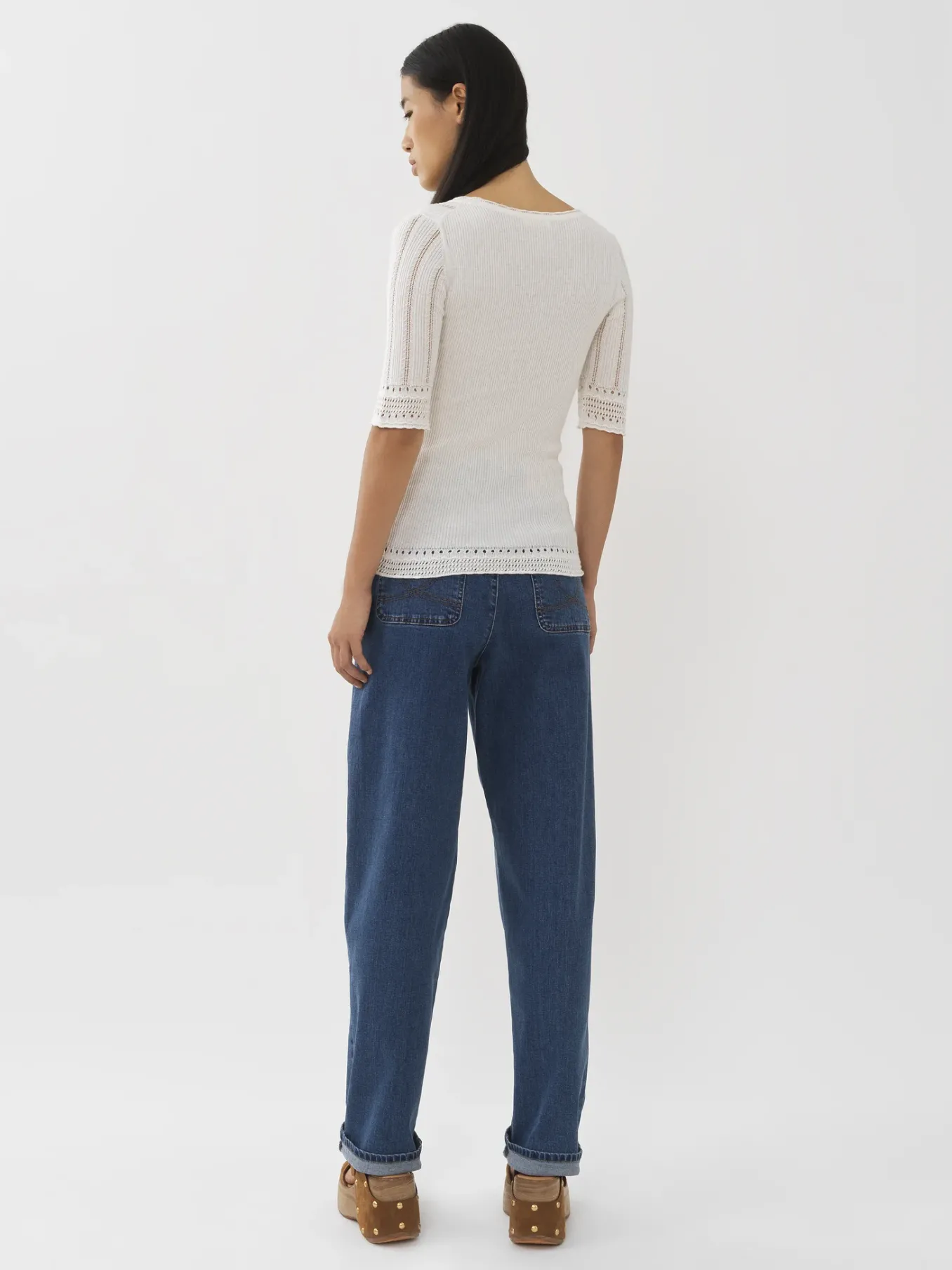 Vêtements-Chloé Top Encolure Degagee Cloudy White