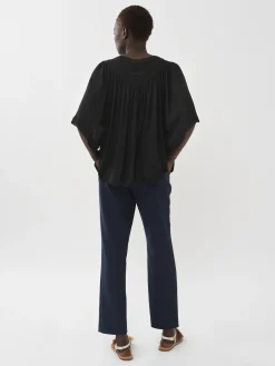 Vêtements-Chloé Top Fronce Noir