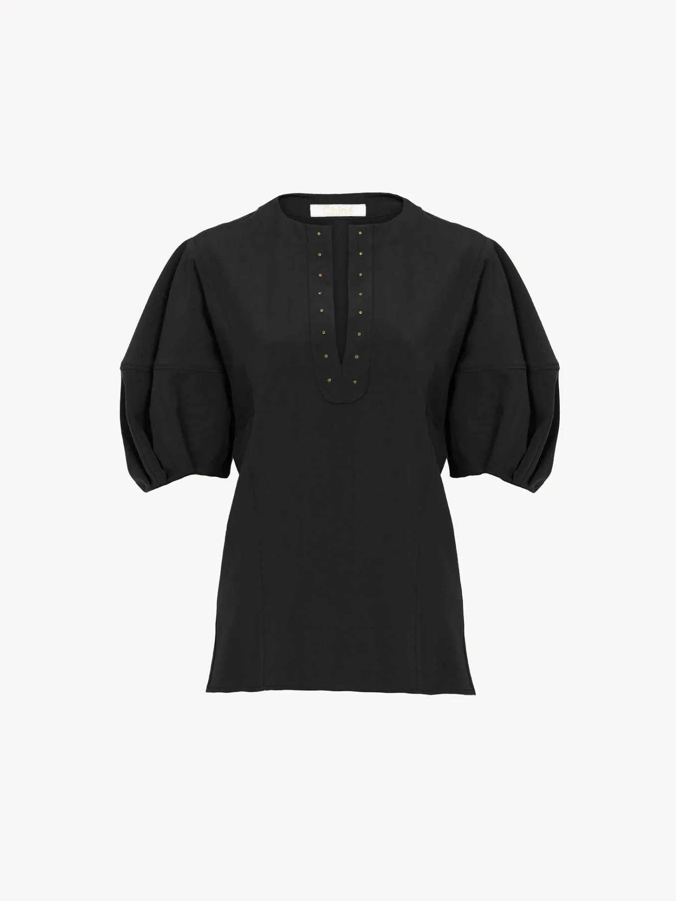 Tops Et Blouses-Chloé Top Manches Ballon Noir