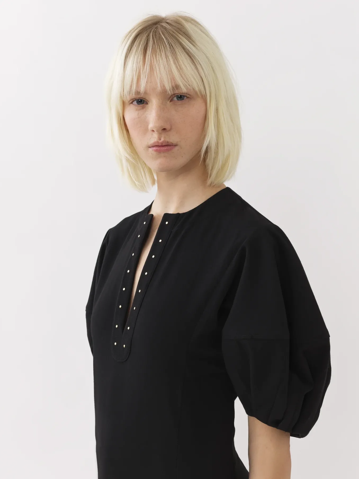 Tops Et Blouses-Chloé Top Manches Ballon Noir