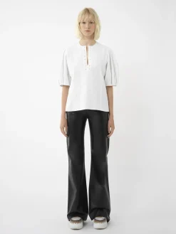 Tops Et Blouses-Chloé Top Manches Ballon Blanc