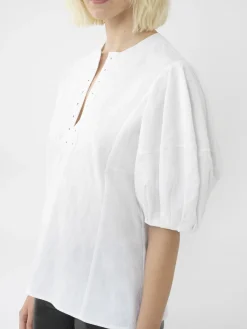 Tops Et Blouses-Chloé Top Manches Ballon Blanc