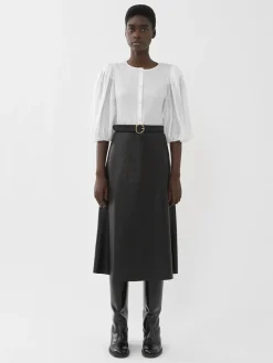 Tops Et Blouses-Chloé Top Manches Bouffantes Blanc