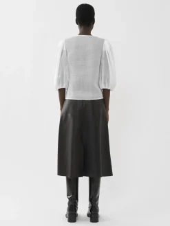 Tops Et Blouses-Chloé Top Manches Bouffantes Blanc