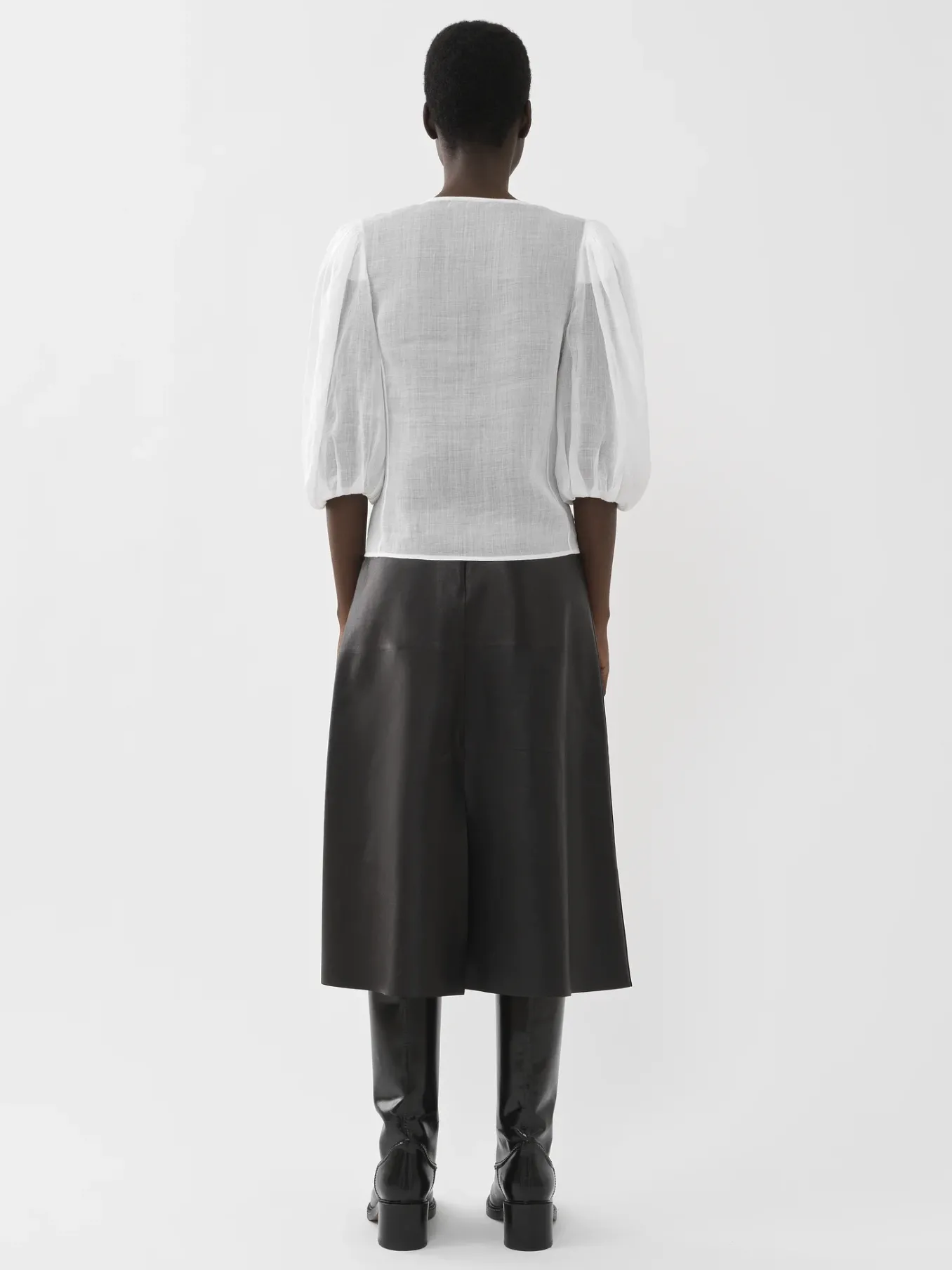 Tops Et Blouses-Chloé Top Manches Bouffantes Blanc