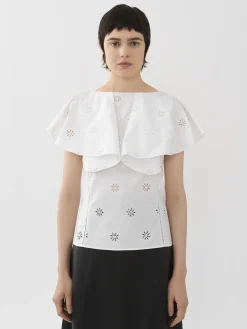 Tops Et Blouses-Chloé Top Manches Papillon Blanc