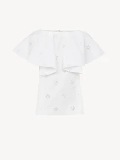 Tops Et Blouses-Chloé Top Manches Papillon Blanc