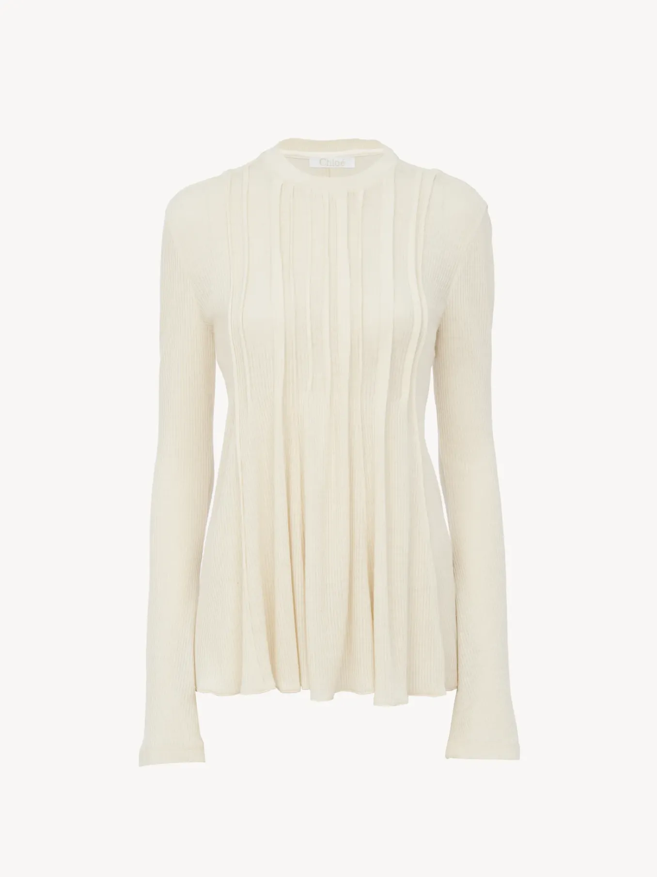 Tops Et Blouses-Chloé Top Manches Trompette Eden White