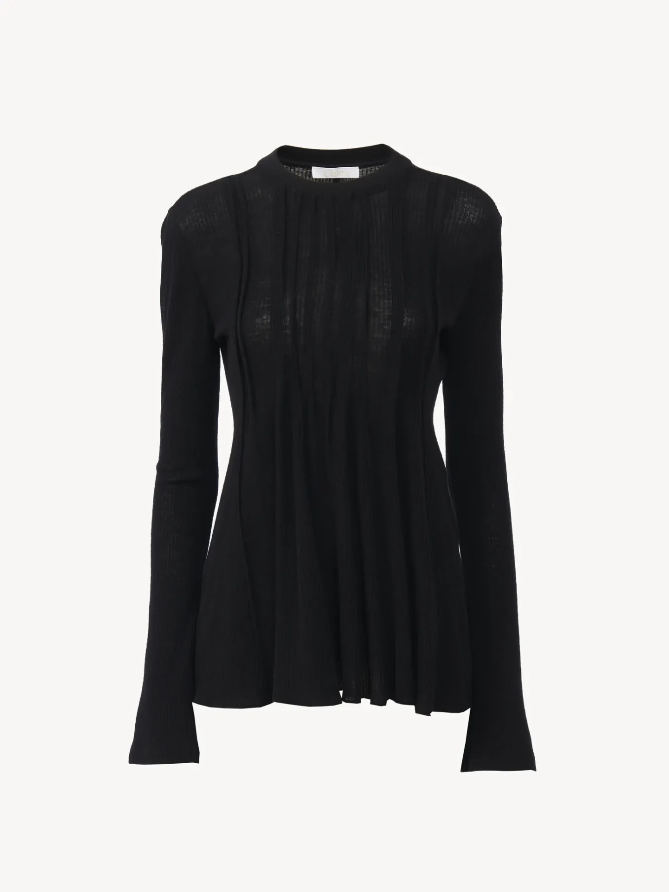 Tops Et Blouses-Chloé Top Manches Trompette Noir