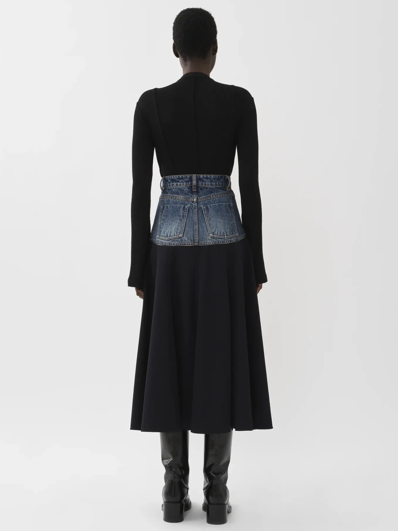 Tops Et Blouses-Chloé Top Manches Trompette Noir