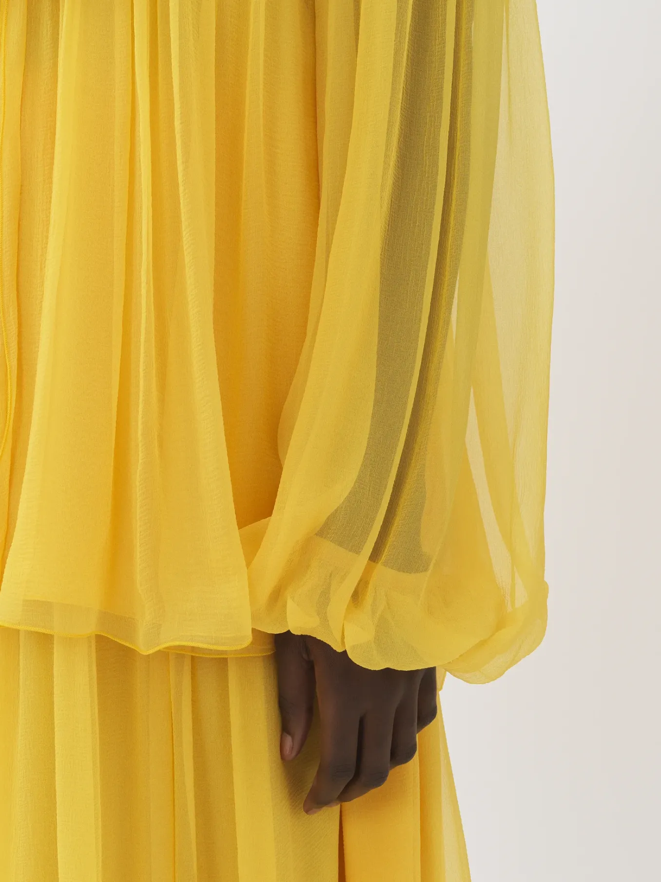 Tops Et Blouses-Chloé Top Plisse Dark Honey