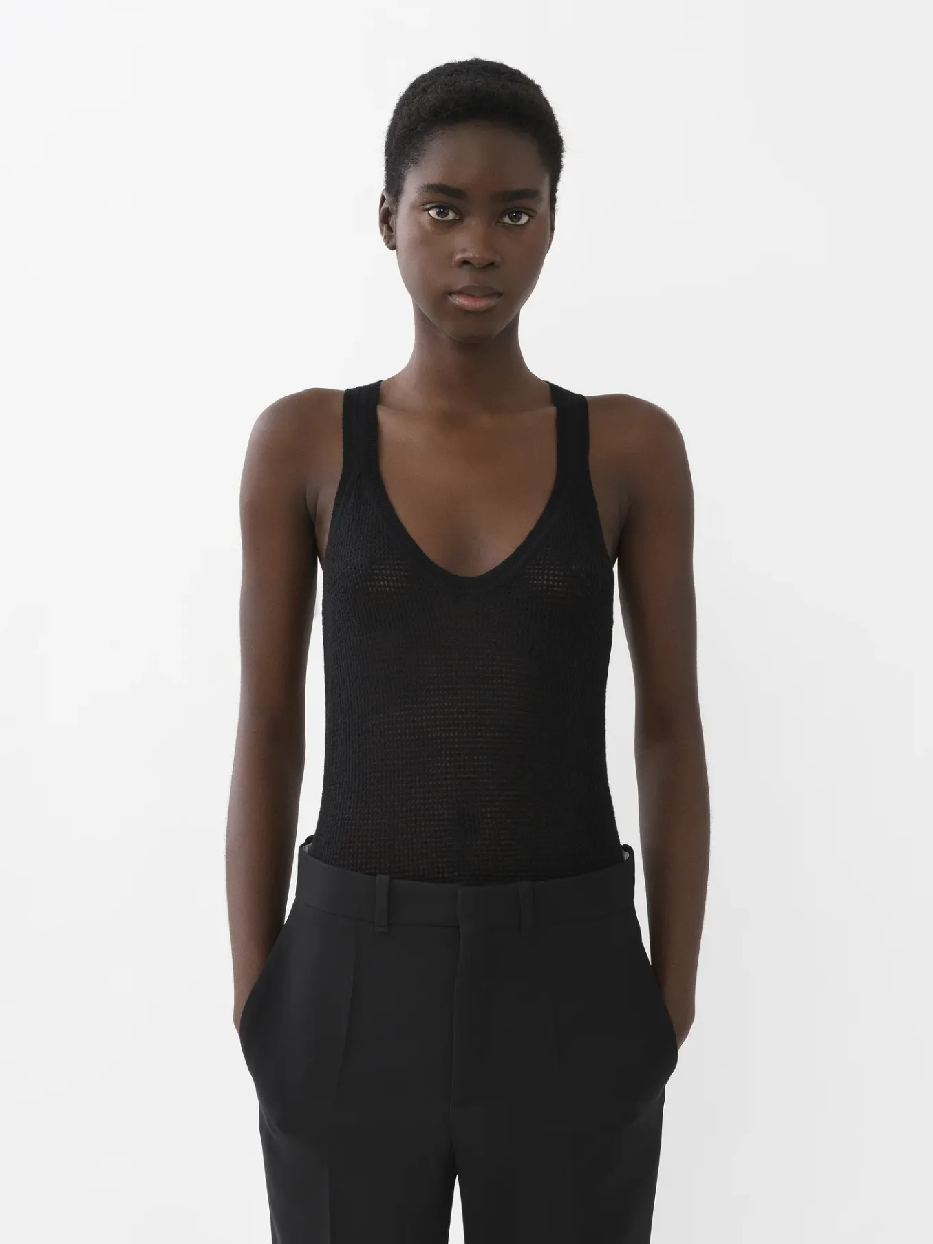 Tops Et Blouses-Chloé Top Sans Manches Noir