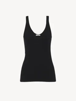 Tops Et Blouses-Chloé Top Sans Manches Noir