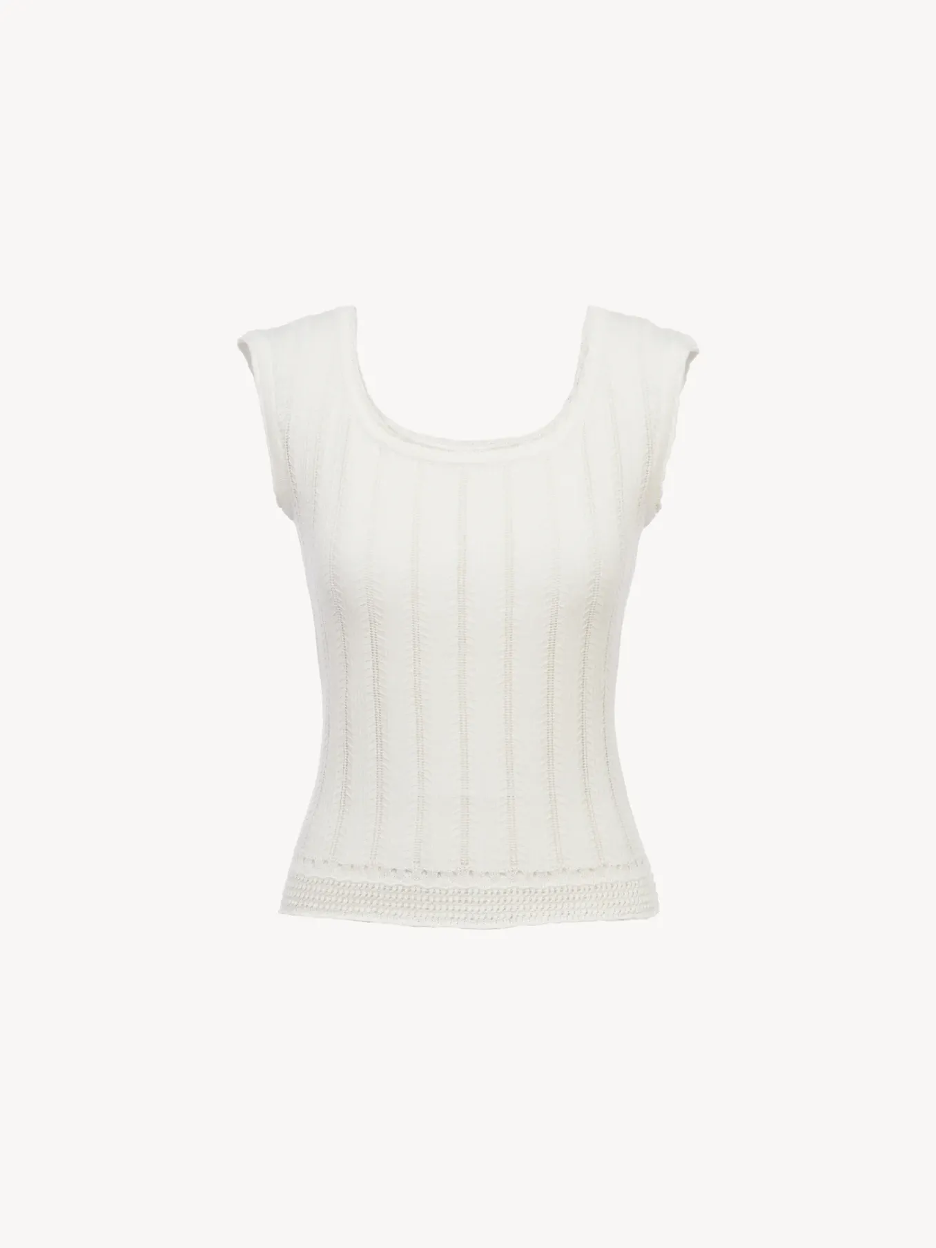 Vêtements-Chloé Top Sans Manches Cloudy White