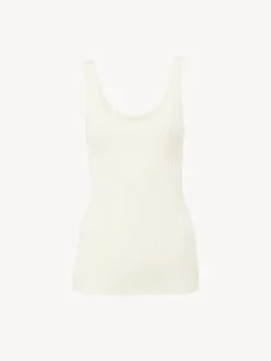 Tops Et Blouses-Chloé Top Sans Manches Lovely White