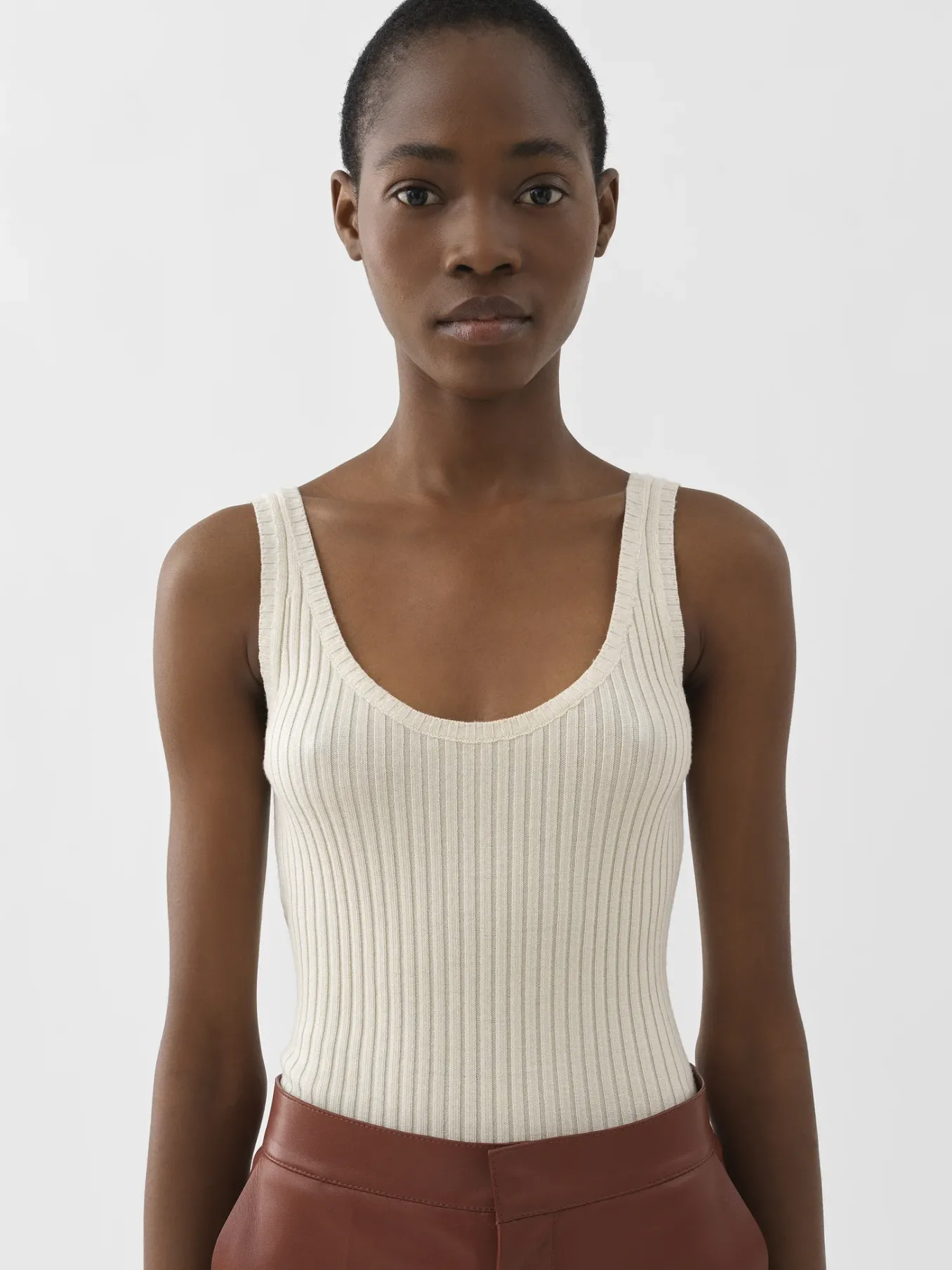 Tops Et Blouses-Chloé Top Sans Manches Lovely White