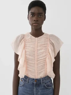 Tops Et Blouses-Chloé Top Volante Pansy Pink