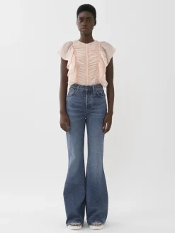Tops Et Blouses-Chloé Top Volante Pansy Pink