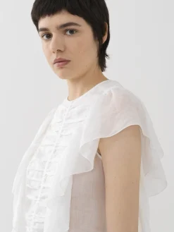 Tops Et Blouses-Chloé Top Volante Blanc