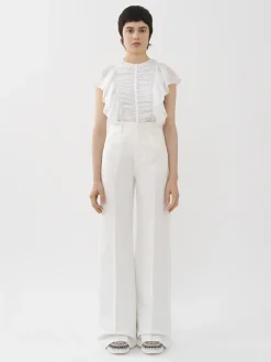 Tops Et Blouses-Chloé Top Volante Blanc