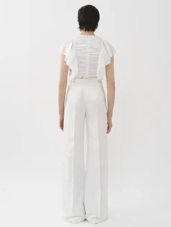Tops Et Blouses-Chloé Top Volante Blanc