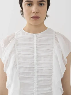 Tops Et Blouses-Chloé Top Volante Blanc