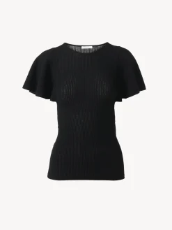 Tops Et Blouses-Chloé Top Volante Noir
