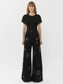 Tops Et Blouses-Chloé Top Volante Noir