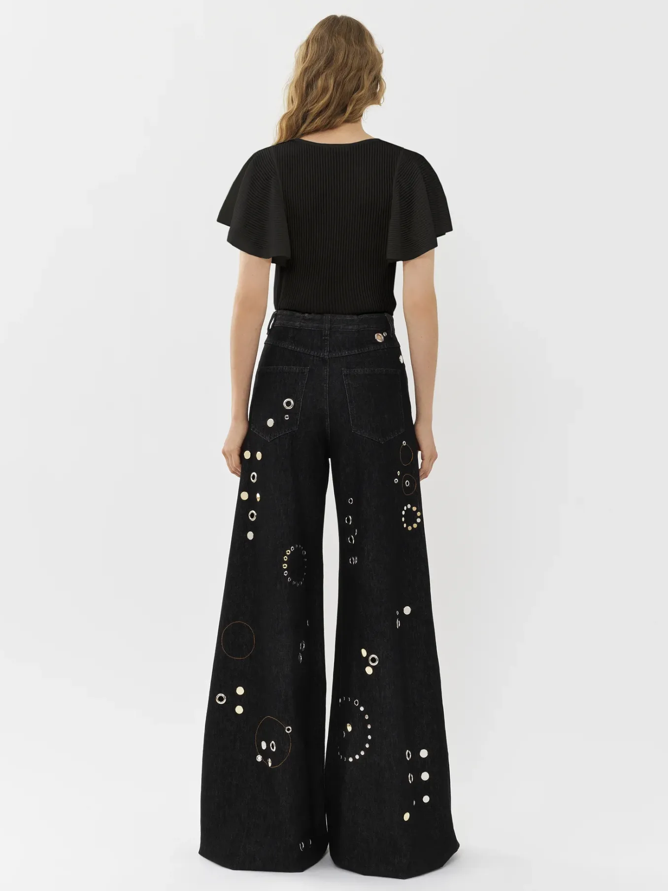 Tops Et Blouses-Chloé Top Volante Noir
