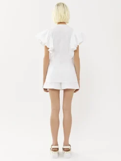 Tops Et Blouses-Chloé Top Volante Blanc
