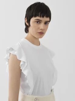Tops Et Blouses-Chloé Top Volante Blanc