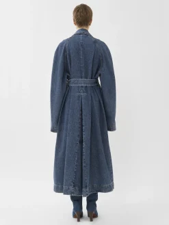 Denim-Chloé Trench Oversize Dusky Blue