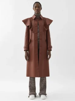 Cuir-Chloé Trench Volante Intense Brown