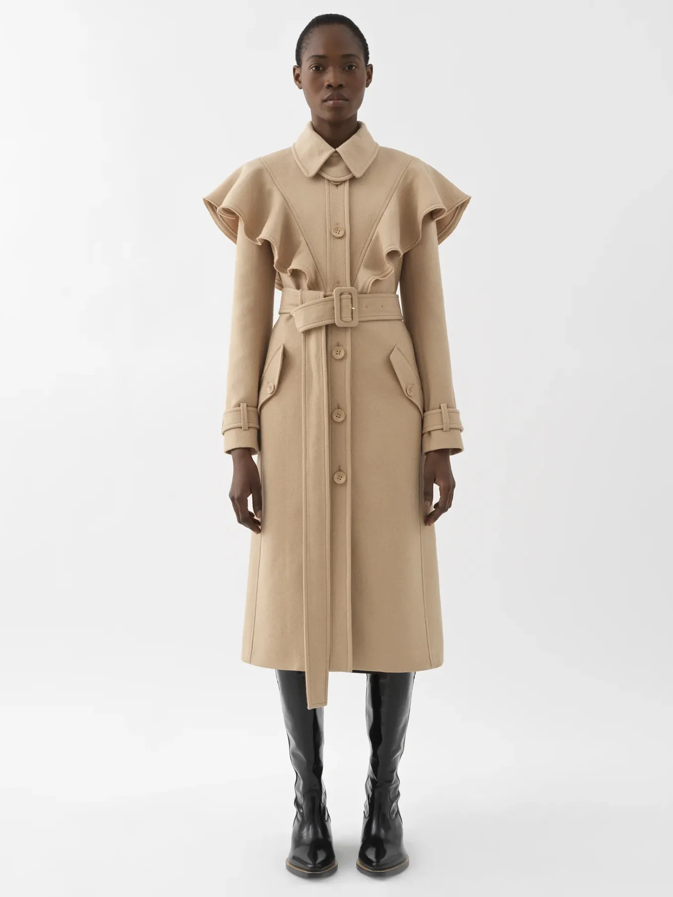 Manteaux-Chloé Trench Volante Pearl Beige