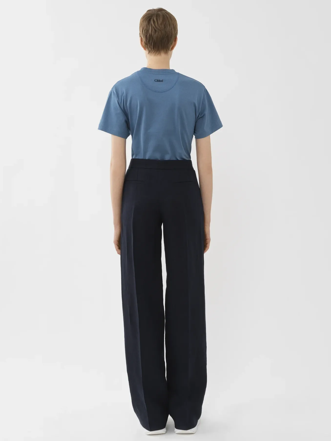 Tops Et Blouses-Chloé T-Shirt Col Rond Pure Blue