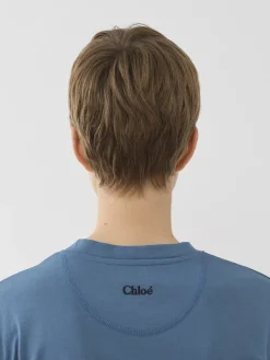 Tops Et Blouses-Chloé T-Shirt Col Rond Pure Blue