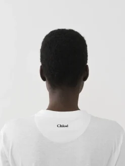 Tops Et Blouses-Chloé T-Shirt Col Rond Blanc