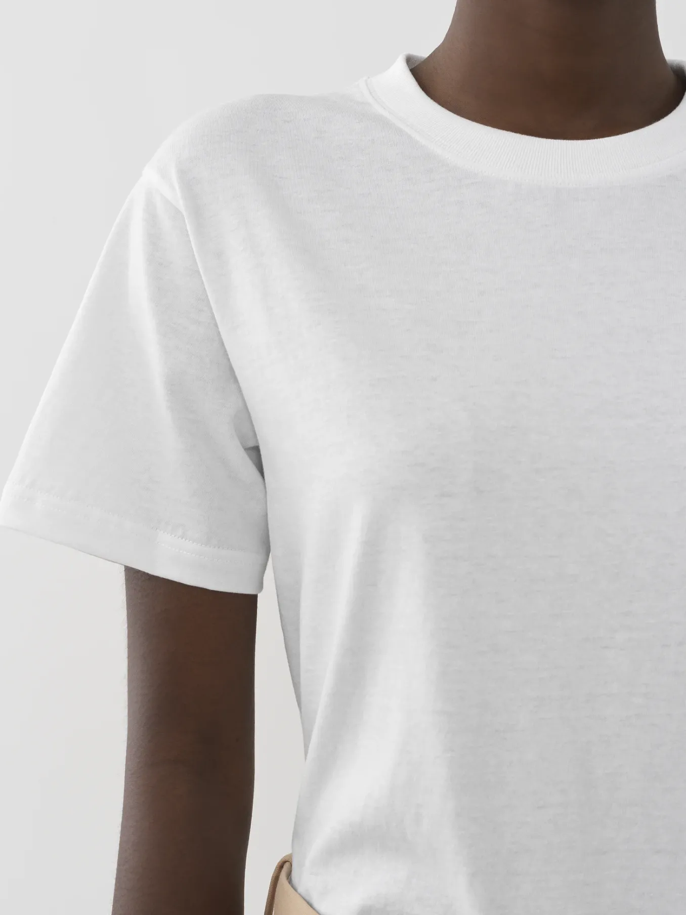 Tops Et Blouses-Chloé T-Shirt Col Rond Blanc