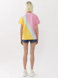 Tops Et Blouses-Chloé T-Shirt Col Rond Multicolor Pink 1