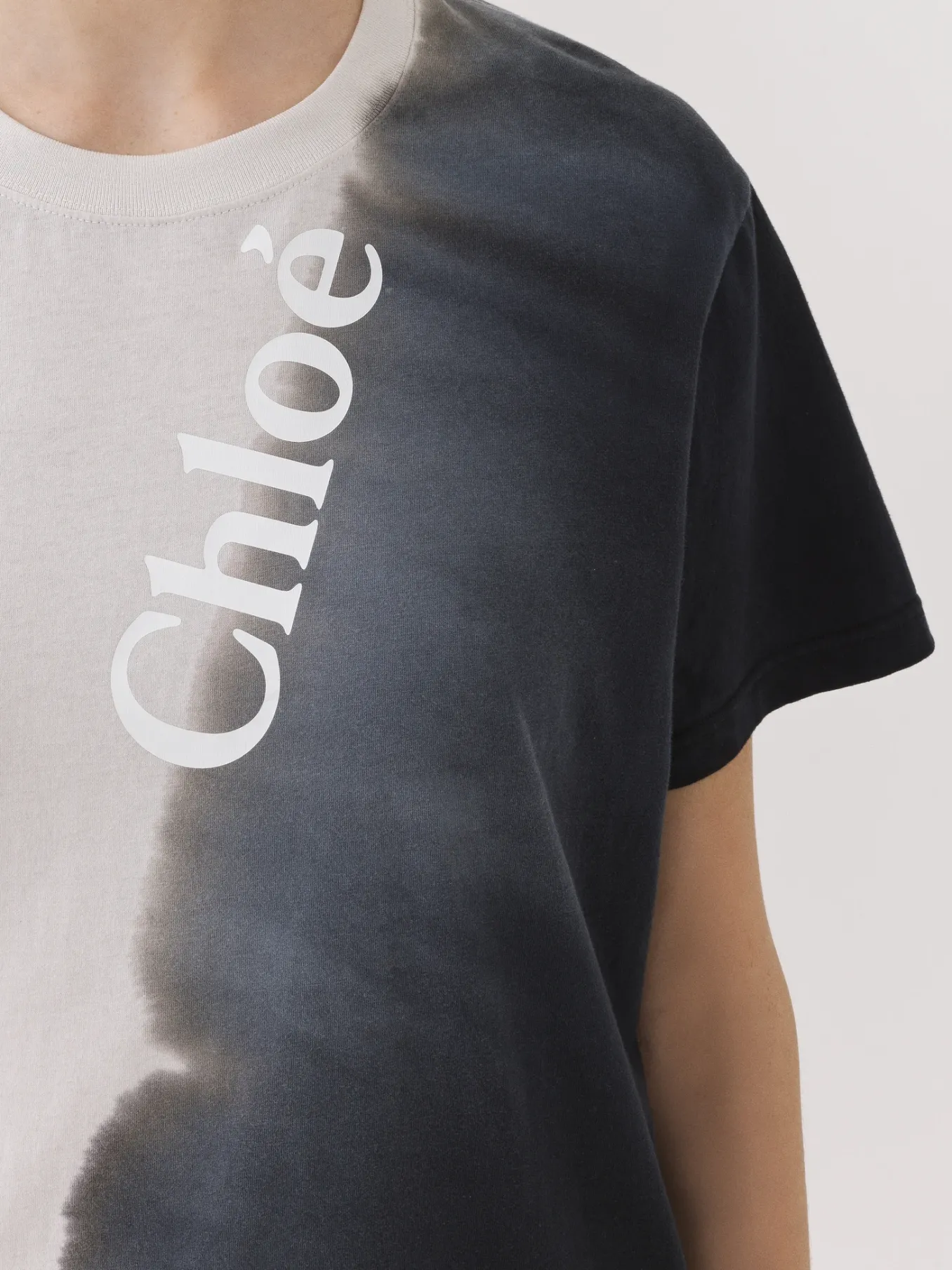 Tops Et Blouses-Chloé T-Shirt Col Rond Black - White 1