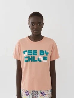Vêtements-Chloé T-Shirt Droit Muted Clay