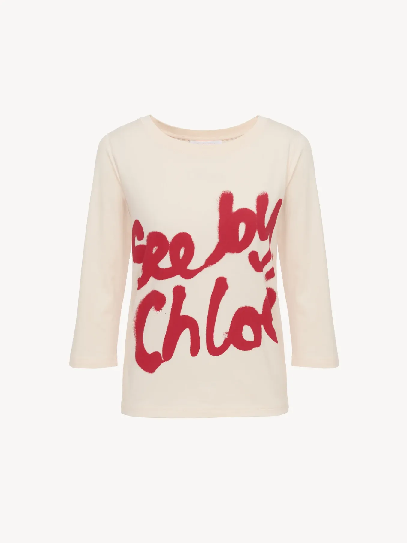Vêtements-Chloé T-Shirt Encolure Bateau Peachy Pink