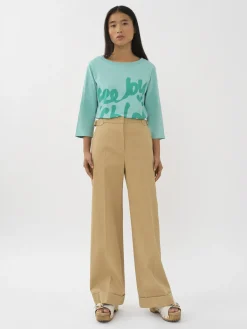 Vêtements-Chloé T-Shirt Encolure Bateau Autumnal Green